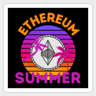 Ethereum Summer Retro Sunset Sticker